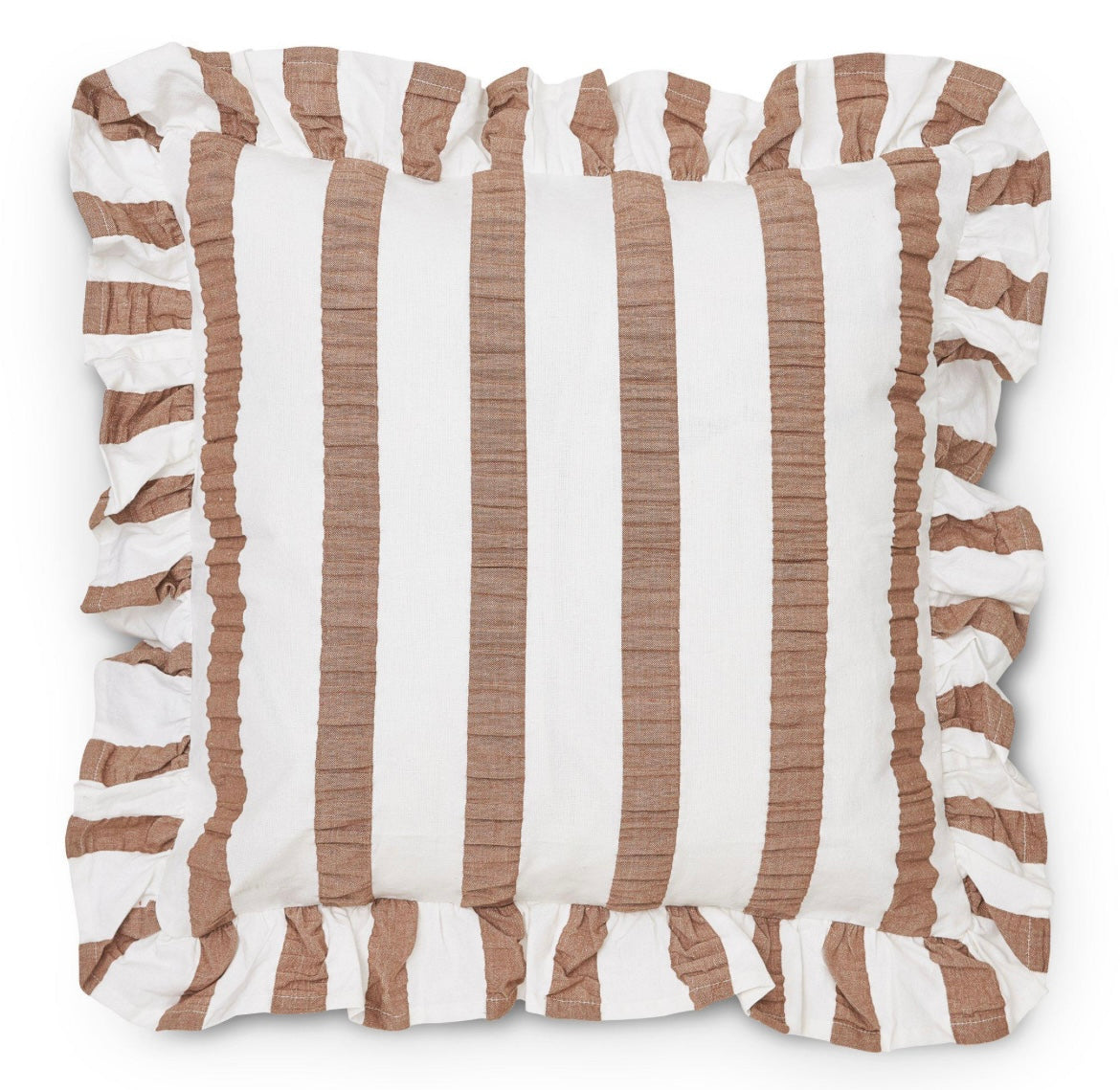 Alina Kuddfodral 45x45 cm brun/vit
